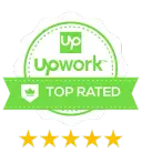 Upwork Top Rated - 5 Star Badge